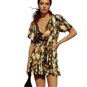 🆕 Anthropologie Somerset‎ Flowy Shorts Romper size XS BIN K